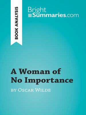 cover image of A Woman of No Importance by Oscar Wilde (Book Analysis)